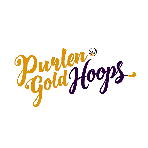 Purple & Gold Hoops