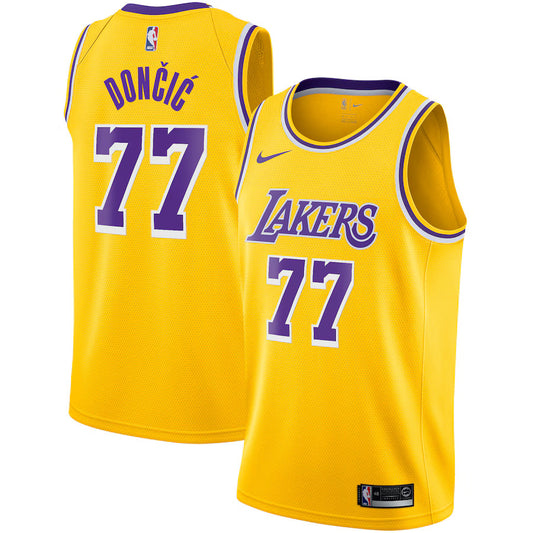 Los Angeles Lakers Nike Icon Edition Swingman-Trikot – Gold – Luka Dončić 