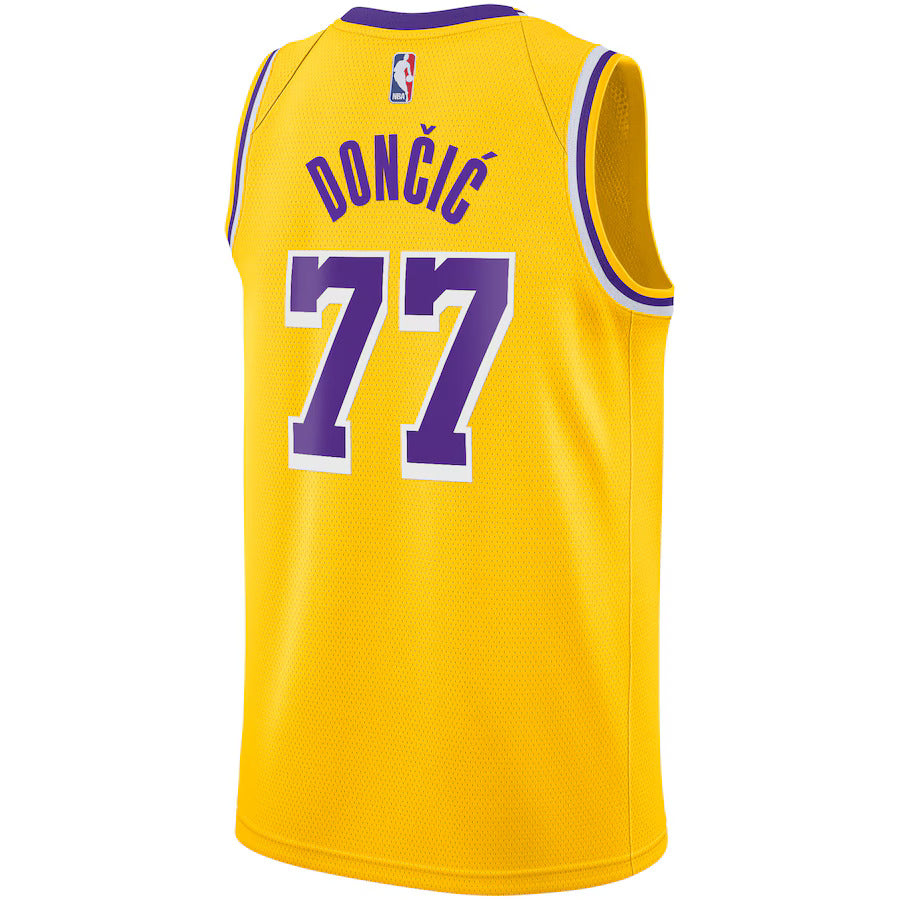 Los Angeles Lakers Nike Icon Edition Swingman-Trikot – Gold – Luka Dončić 